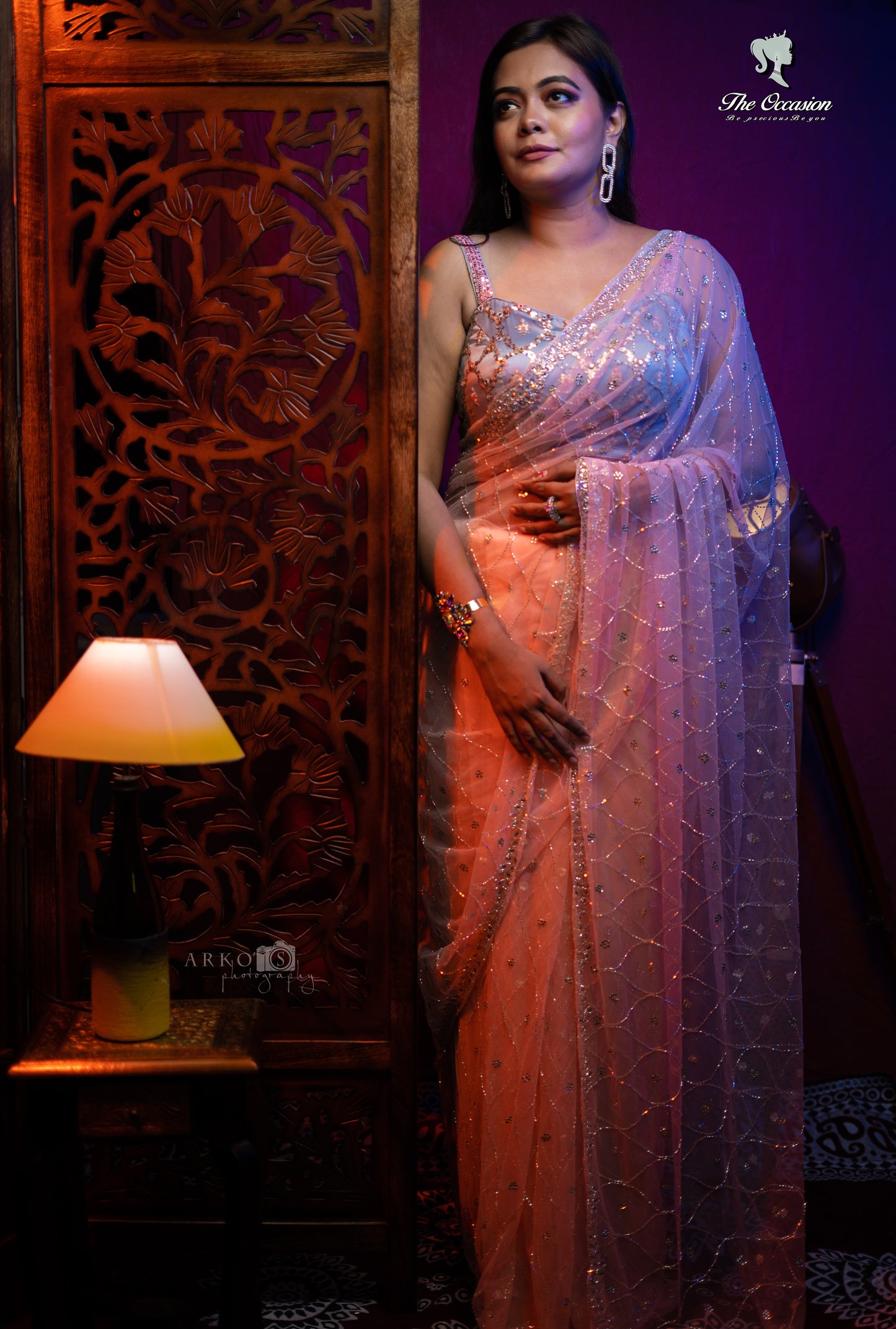 Ready to wear Jimmy Choo Sarees Light Pink