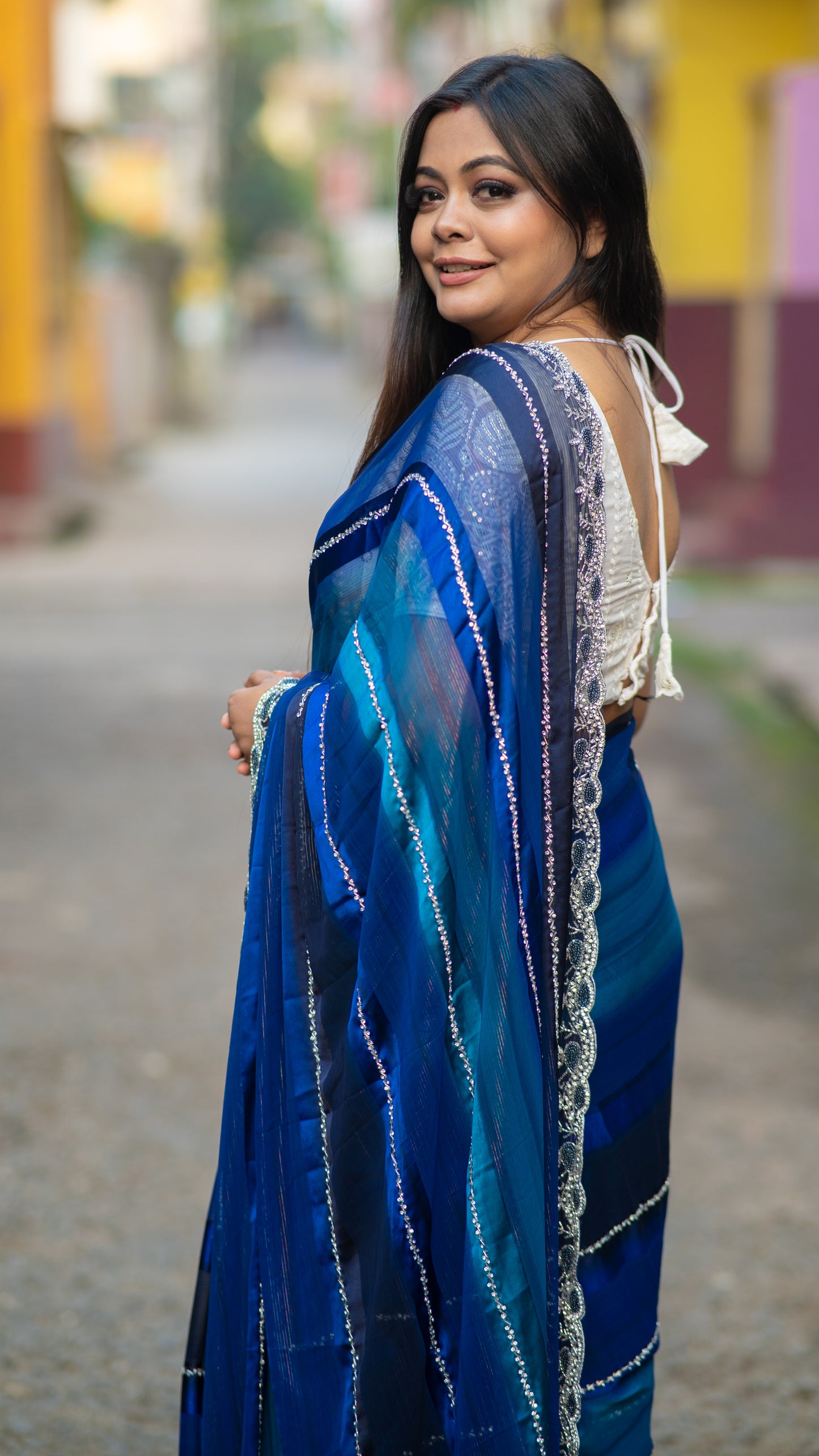 Exclusive Designer Sarees for Family Function Blue