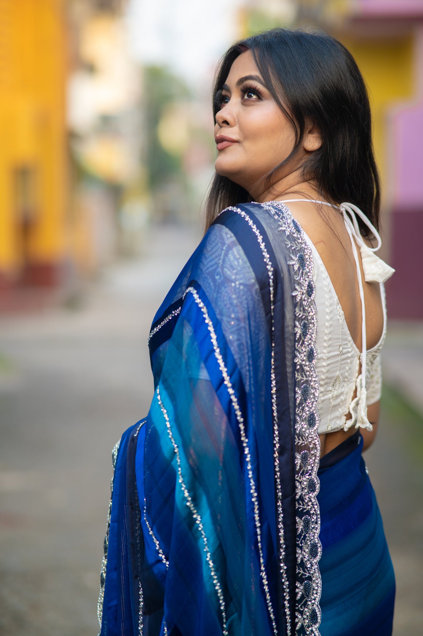 Exclusive Designer Sarees for Family Function Blue