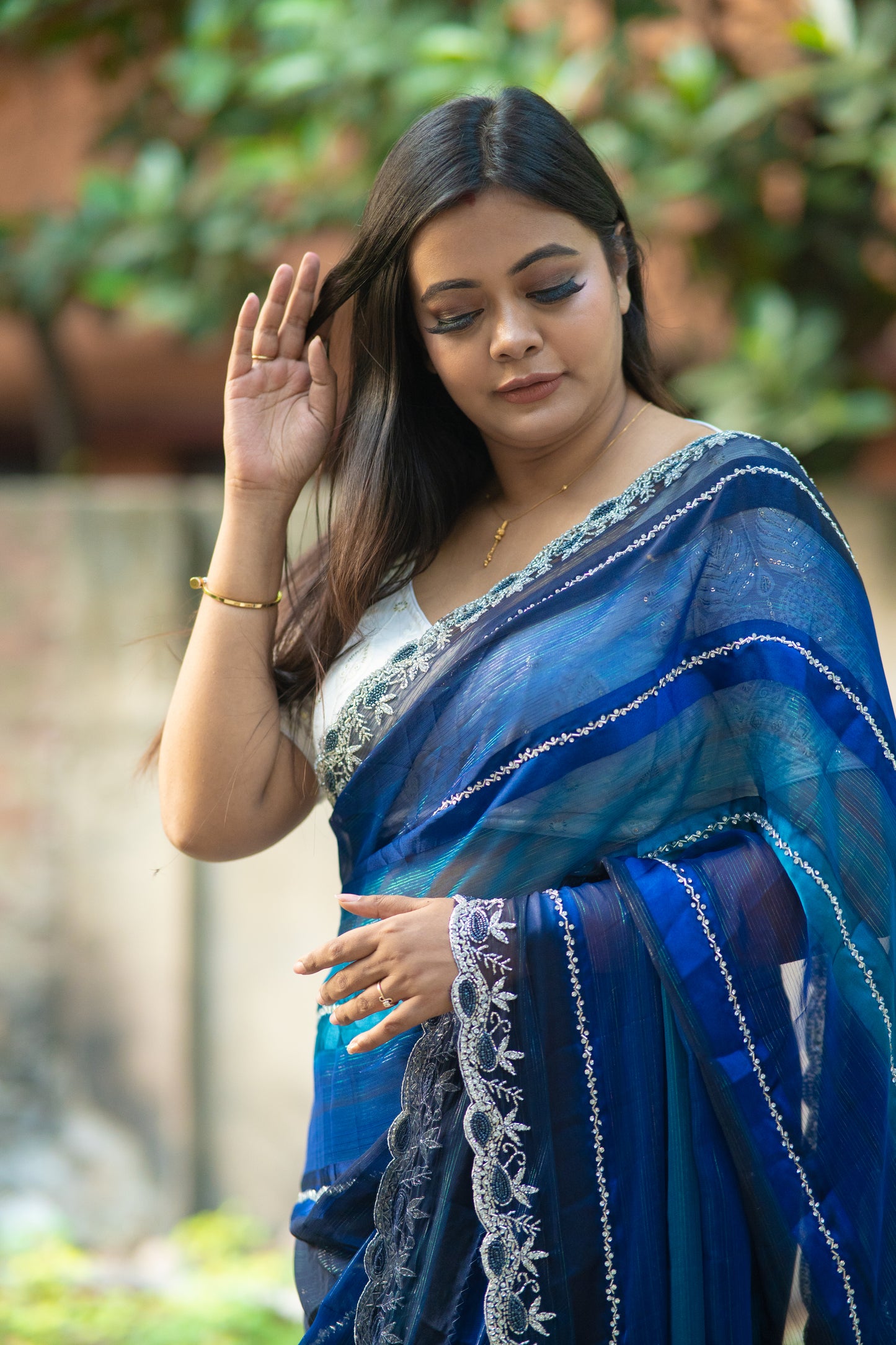 Exclusive Designer Sarees for Family Function Blue